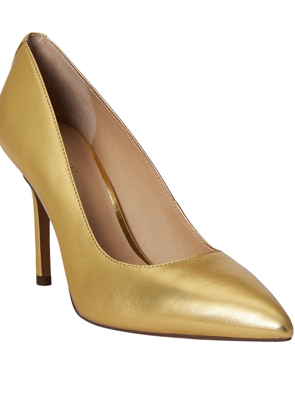 NIB Ralph Lauren Women's Lindella Stiletto Heel Pumps. Gold. Size 8. $169